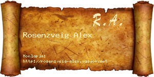 Rosenzveig Alex névjegykártya