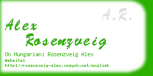 alex rosenzveig business card